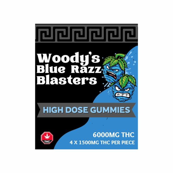 Woody’s Blue Razz Blasters 6000mg THC